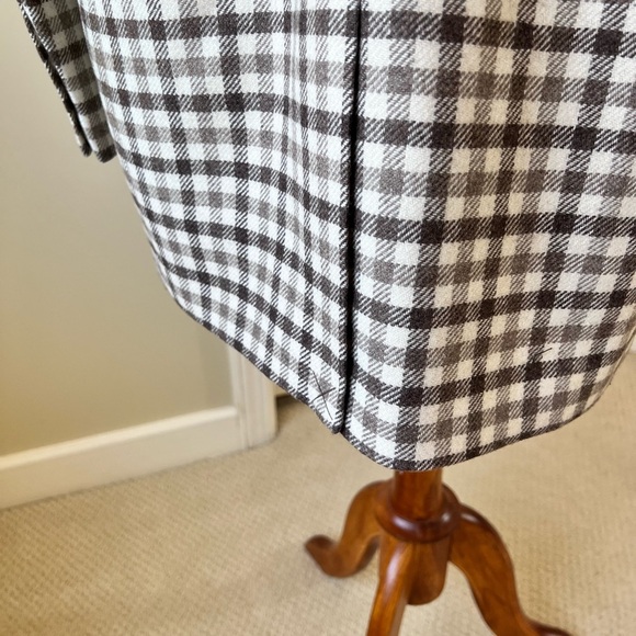 Oversized Madewell Larsen Blazer in Brown Buffalo Check Plaid. Large. SOLD OUT - Picture 8 of 12